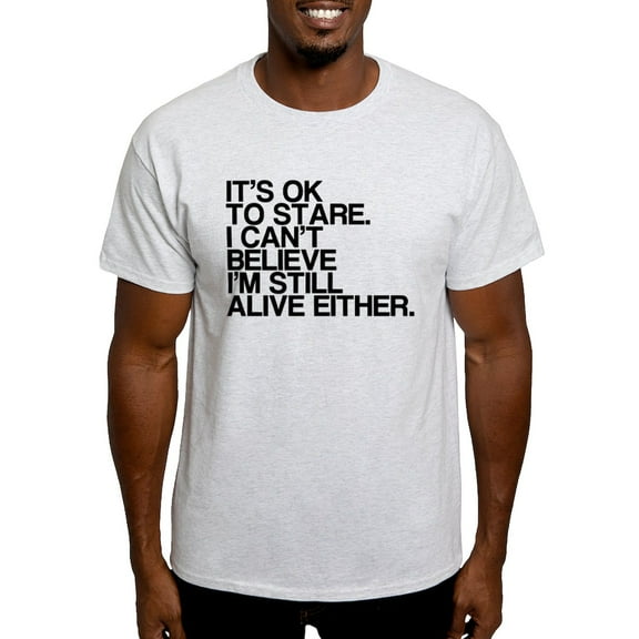 CafePress - Old, OK To Stare, Funny T Shirt - Men's Classic Graphic T-Shirt