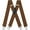 Brown, variant on Mens Suspenders X-Back 2" Wide Adjustable Solid Straight Heavy Duty Clip Suspenders for Men