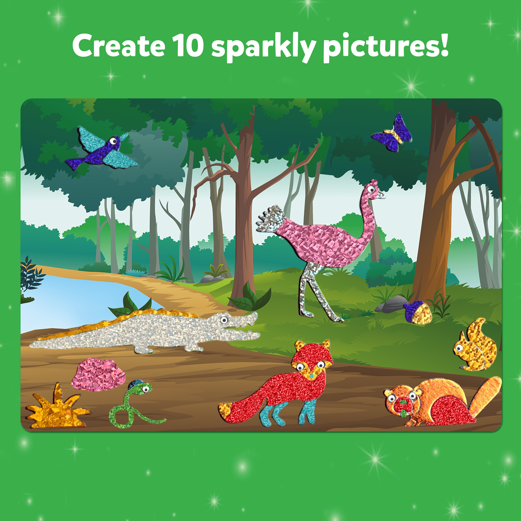Skillmatics Foil Fun Art Kit for Kids, Animals, DIY No Mess Creative Activity Set, Ages 4 to 9