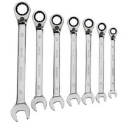 7-Piece Metric Reverse Gear Ratcheting Wrench Set