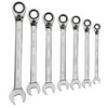 7-Piece Metric Reverse Gear Ratcheting Wrench Set