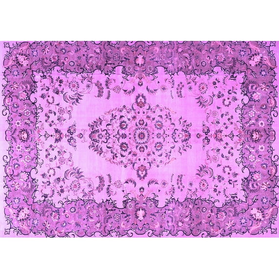 Ahgly Company Indoor Rectangle Persian Purple Traditional Area Rugs, 2' x 5'