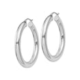 thumbnail image 3 of Sterling Silver Medium Hoop Earrings 1 1/2 inch (5.0mm), 3 of 4
