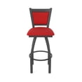 thumbnail image 5 of 870 Hadleigh 25" Swivel Counter Stool with Pewter Finish and Canter Red Seat and Back, 5 of 5