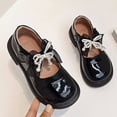 thumbnail image 2 of Viluyesy Girls Dress Mary Janes Kids Party Wedding Walking Patent Leather Bow Pearl Strap Comfort School Flats Black Size 12 Little Kids, 2 of 9