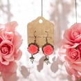 thumbnail image 5 of Rose Flower Earrings | Victorian Romantic Floral Jewelry | Assorted Colors, 5 of 11