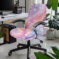 thumbnail image 2 of POLERO Marble Dream Dustproof All-in-One Computer Office Chair Covers, Breathable Elastic Cloth Computer Chair Slipcovers for Gaming, 2 of 7