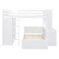 thumbnail image 3 of Newboti Furniture Full Size Loft Bed with a twin Size Stand-alone bed, Shelves,Desk,and Wardrobe-White NO.55522, 3 of 16