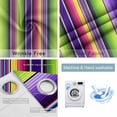 thumbnail image 4 of Mexican Style Blackout Curtains for Bedroom/Living Room, Thermal Insulated Kitchen Curtains, Colorful Mexico Stripes Purple Green Grommet Darkening Window Treatment Drapes 42"x63"x2, 4 of 8