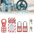 thumbnail image 4 of Lockout Tagout Kit with Safety Hasp Padlock, Tamper Proof Loto Tag Keys, for Industrial Equipment, 4 of 7