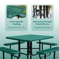 thumbnail image 5 of AwayHome 46" Outdoor Expanded Metal Square Picnic Table with 4 Benches & Umbrella Hole,Patio Table Set in All-Weather,Durable and dirt resistant,Green, 5 of 7