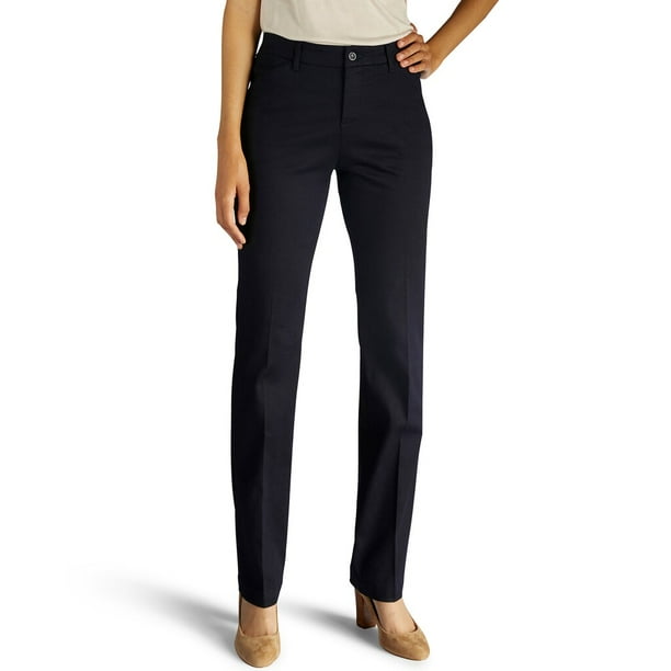 Lee - Lee Women's Pants Blue Size 6X27 Straight-Leg Stretch Flex-Motion - Walmart.com - Walmart.com