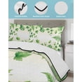thumbnail image 4 of Quilts King Size Bedding Set, Spring Botanical Lightweight Quilted Comforter, Watercolor Ivy Ferns Leaves Ombre Green Soft Reversible Bedspread Coverlet with Pillow Covers for All Season, 96" x 106", 4 of 7