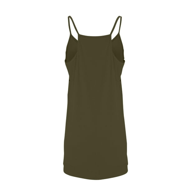 UoCefik Athletic Dress for Women Casual Sleeveless Spaghetti Strap Sundress  Workout Short Tennis Dress with Pockets Army Green L - Walmart Business  Supplies