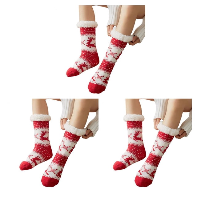 Minnieouse 3 pares de calcetines altos hasta el muslo de invierno Antideslizantes Estilo preppy Calcetería cálida Favores de fiesta Favores de fiesta para Type1 NO1 Minnieouse CBP366134