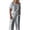 Gray, variant on Women's 2 PC Short Sleeve Top + Pants Set Solid Loose Drawstring Waist Crew Neck Short Sleeve Top And Pants Set Casual Daily Outfit Women's Clothing Set Ladies Lounges Set