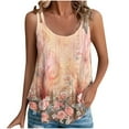 thumbnail image 2 of Xixinqiwan Women Tops Floral Printed Camisole Strappy Slip Cami T-Shirt Sleeveless U Neck Tank Top Blouse, 2 of 4