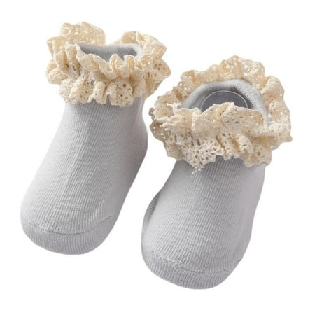 

Baby Girl Socks Cotton Lace Ruffle Princess Socks Ankle Socks 0-24M
