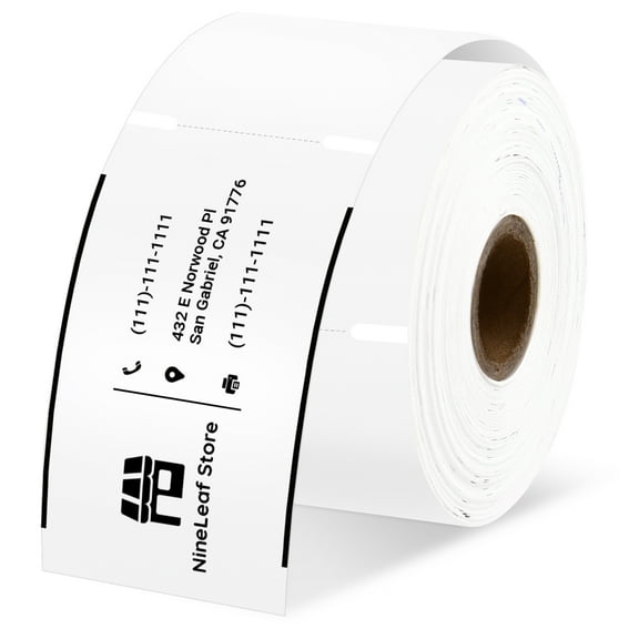 NineLeaf 1 Roll ompatible for DYMO 30374 2 in x 3.5 in Non-Adhesive Business Appointment Card, 300 Label/Roll