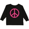 thumbnail image 3 of Inktastic Pink Peace Sign Girls Long Sleeve Toddler T-Shirt, 3 of 5