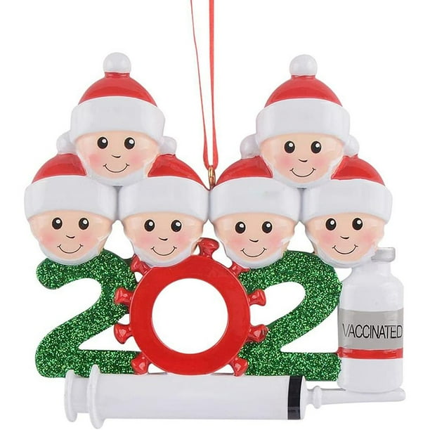 De Navidad 2021, Decoraciones De Vacunación Personalizadas, Artesanías De Resina, Regalo Para Amigos Y Familiares