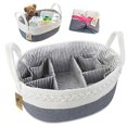 thumbnail image 4 of CHAO Organizador de carrito de pañales para bebé, cesta de almacenamiento de pañales para bebé, contenedor de pañales para guardería, caja de artículos de tocador para bebé, cestas, regalos para mamá, 4 of 5