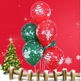 thumbnail image 4 of 20 piezas/30 piezas de globos navideños de 10 pulgadas, globos verdes y rojos para fiestas, cumpleaños, decoraciones navideñas para el hogar, globos de nieve de Papá Noel, 4 of 5