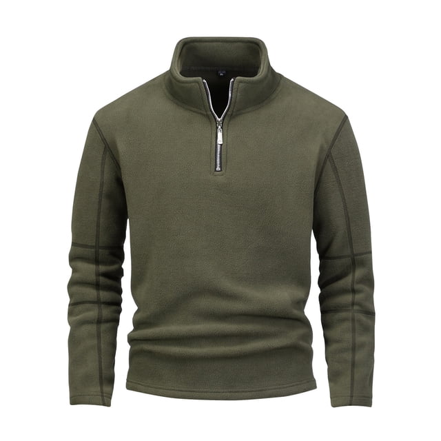 EHQJNJ Chandail en Molleton Noir pour Hommes Veste Col Montant Chandail en Molleton Manches Longues Demi-Carton pour Hommes Chandail en Molleton Graphique Cool Chandails en Molleton Col Rond Graphique