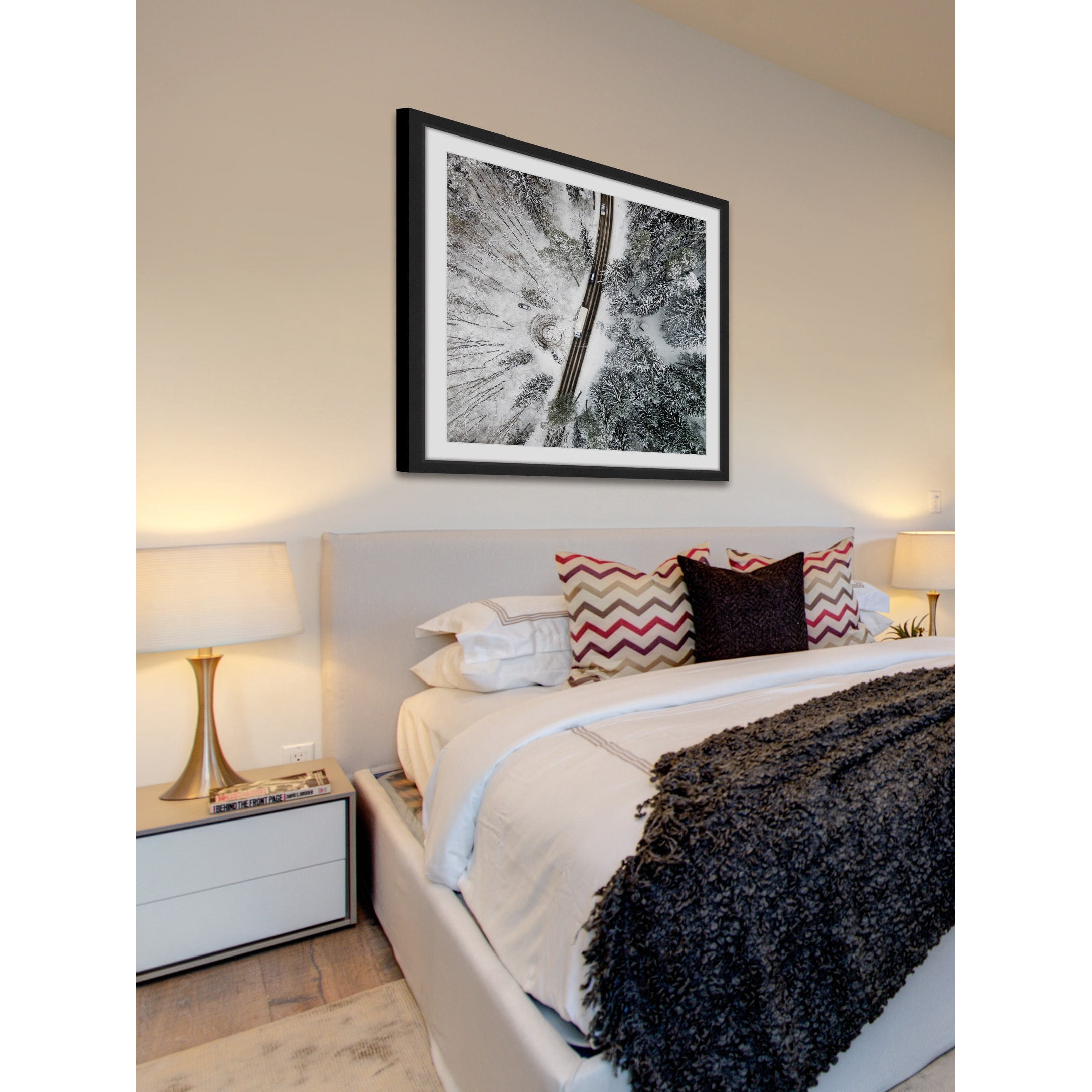 Marmont Hill "White Terrain" by Karolis Janulis Framed Painting Print