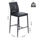 thumbnail image 3 of Set of 2 Bancos Alto, con Respaldo y Reposapié, Color Negro HOMEMAKE FURNITURE Industrial Retro, 3 of 6