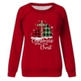 thumbnail image 6 of jjayotai Christmas Begin with Christ Sweatshirts for Women, Plaid Trees Graphic Tops Long Sleeve Leopard Faith Cross Tunic Pullover Top, 6 of 7