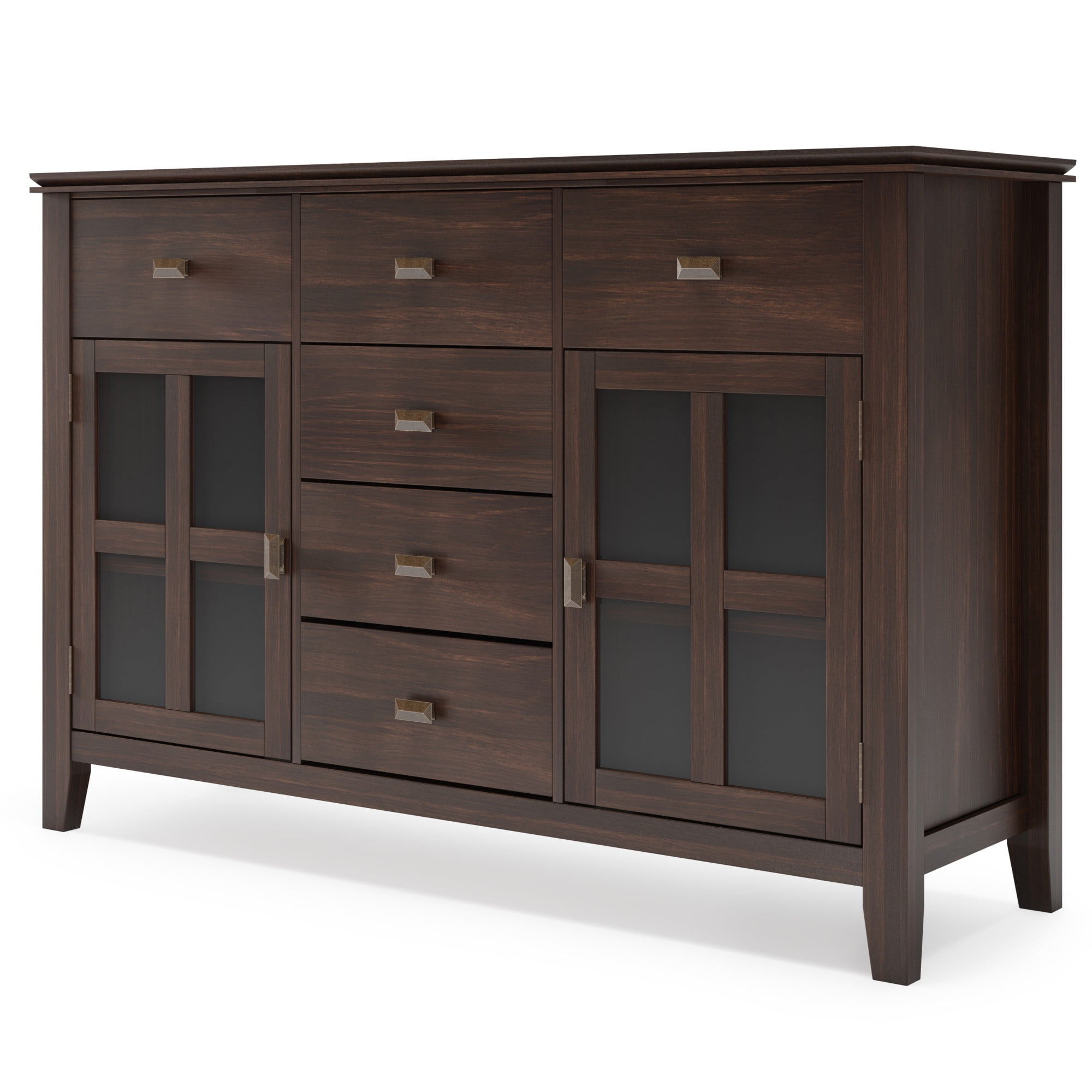 Brooklyn + Max Holden Solid Wood 54 inch Wide Contemporary Sideboard Buffet in Dark Chestnut 