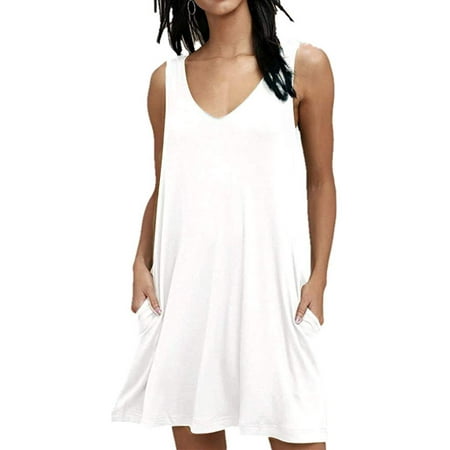 FRESHLOOK Women Summer Casual T Shirt  Dresses  Beach  