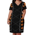thumbnail image 2 of Disfraz de seis naranjas Alt vestido de bolsillo suelto para mujer ropa larga con velo ropa estética, 2 of 6