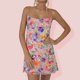 thumbnail image 1 of SAYOO Vestido corto informal con tirantes y cadena para mujer, con cuello en V, sin espalda, con lentejuelas SAYOO  Casual, 1 of 9