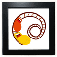 thumbnail image 1 of Illustration de Montagnes Russes Parc d'Attractions Cadre Carré Noir Image Murale Table, 1 of 3