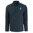 thumbnail image 2 of Men's Cutter & Buck Black Detroit Lions Hunts Point Eco Textured Fleece Recycled Half-Snap Sweatshirt, 2 of 3