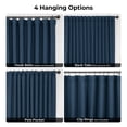 thumbnail image 6 of HPD Half Price Drapes Nightfall Navy Extra Wide Faux Linen Room Darkening Curtains for Bedroom & Living Room Curtains (1 Panel), Window Curtains 120 inches long, 100W X 120L, 6 of 10