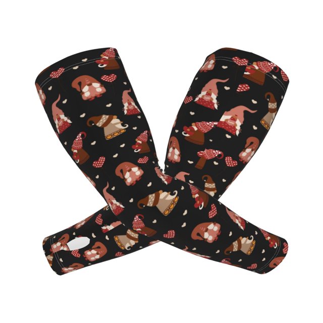 Balery Valentine Gnome Mangas Refrescantes para Brazos para Hombre y Mujer – Transpirables y Absorbentes de Humedad para Mujeres, Hombres y Niños