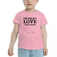 thumbnail image 2 of I'm Told I love Table Tennis Cute Toddler T Shirts for Boys Girls (Pink, Youth S), 2 of 5