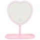 thumbnail image 1 of Usb Rechargeable Led Makeup Mirror Desktop Mirror Heart Shape Mirror For Women, 1 of 2