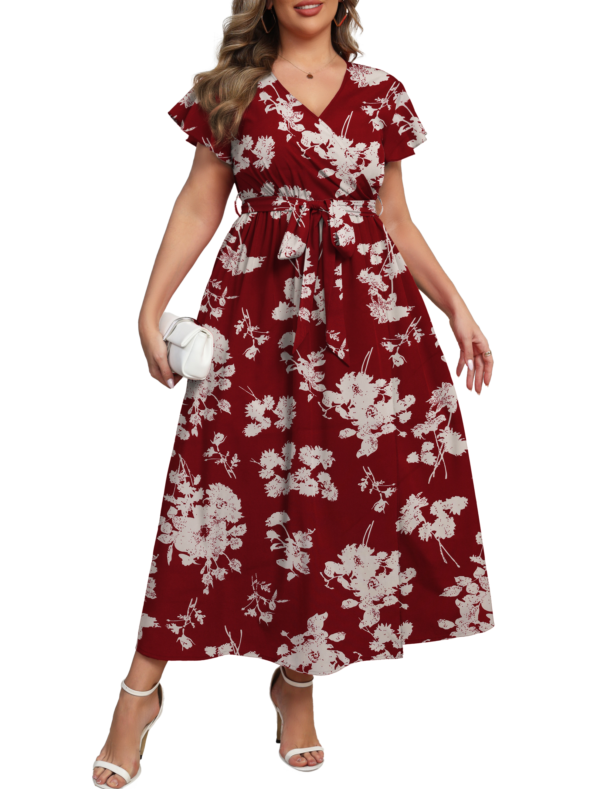 a.Jesdani Women's Plus Size Boho Maxi Dress, Floral photo 4