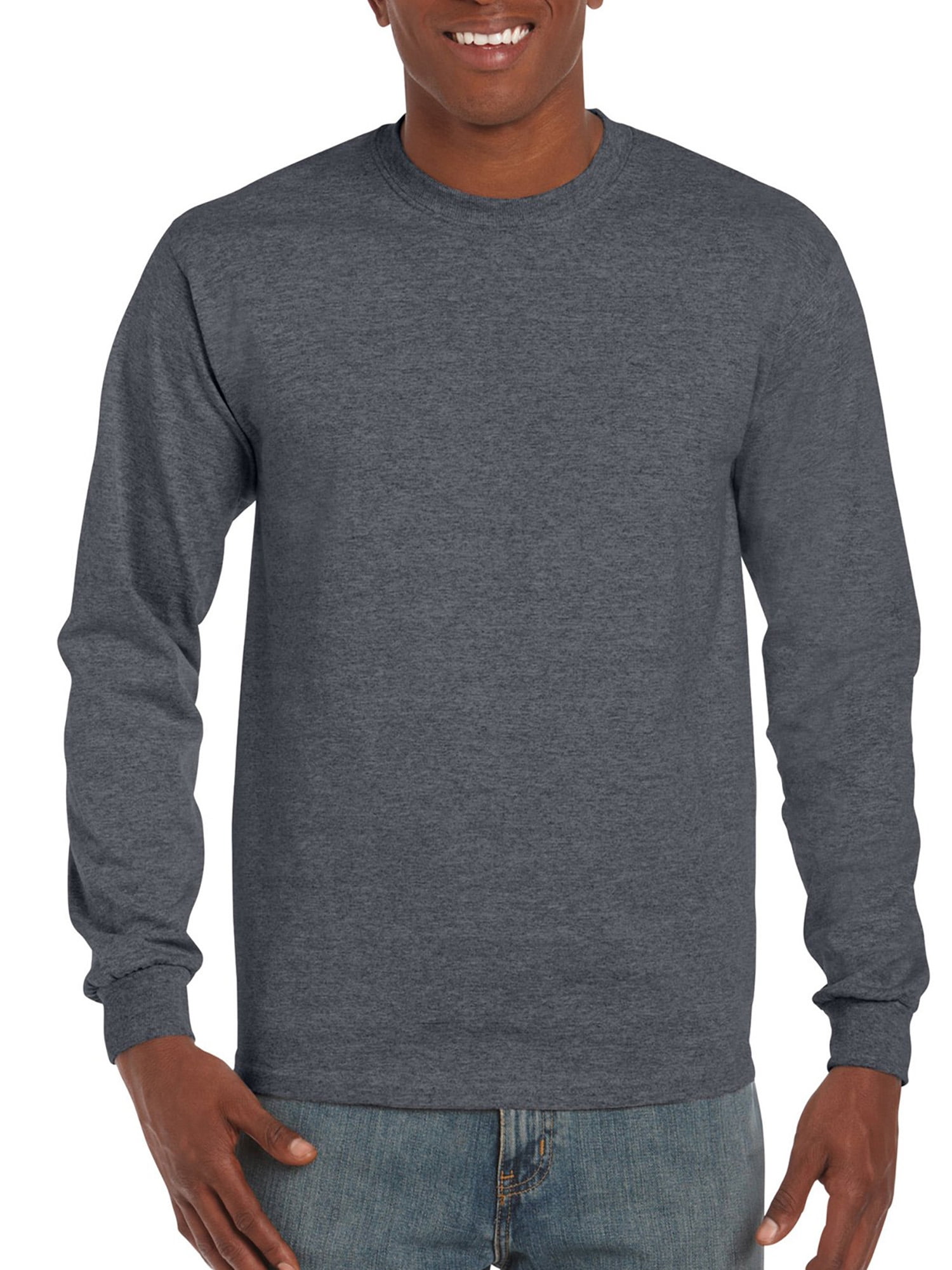 Gildan - Gildan Big Men's Ultra Cotton Classic Long Sleeve T-Shirt ...