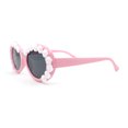 thumbnail image 3 of Womens Iridescent Rose Flower Stud Oval Mod Fashion Sunglasses Pink - Black, 3 of 4