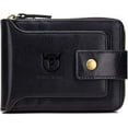 thumbnail image 1 of BULLCAPTAIN Genuine Leather Wallet for Men Large Capacity ID Window Card Case with Zip Coin Pocket, 1 of 6