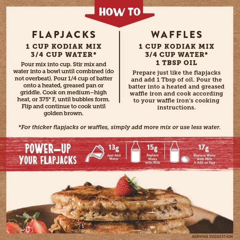 Kodiak Protein-Packed Power Cakes Chocolate Chip Pancake and