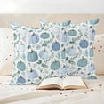 thumbnail image 3 of Green Blue Pumpkins Fall Outdoor Waterproof Pillow Covers, Autumn Botanical Thanksgiving Decorative Square Throw Pillowcase Sofa Cushion Sham for Patio/Couch/Chair, 20"x20" 2 Pack, 3 of 8