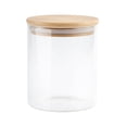 thumbnail image 1 of Frasco de vidrio sellado con tapa de madera de bambú, recipiente para almacenar alimentos, para té y café (750 ml), 1 of 8