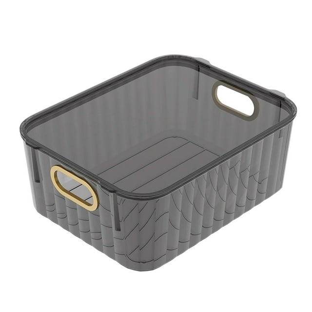 Bwiyojiz Storage & Organization S Transparent Box Large Capacity Desktop Cosmetic Soot Proofing with Lid, Gray, Gifts for Yourelf