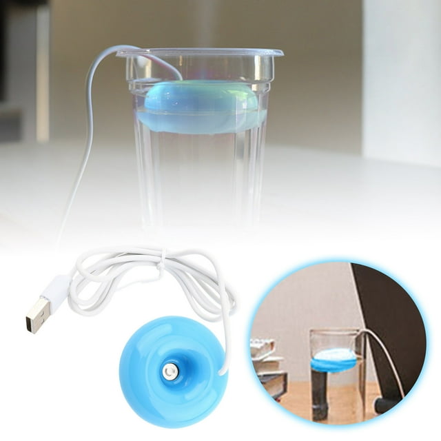 Sweet Donut Humidifier Mini Cute Mist USB Humidifier Car Travel Float Air Purifier Diffuser Hot Water Humidifiers for Bedroom Color Changing Glass Rotating Night Light Boy Bedroom Portable Face